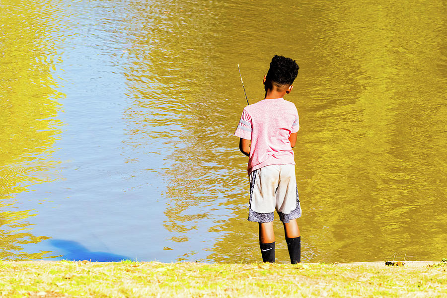 Boy Fishing 2 Photograph by Jim Thompson