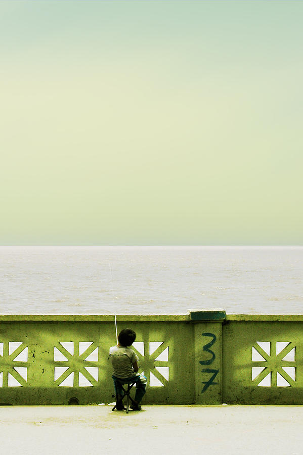 Boy Fishing Photograph by Osvaldo Hamer