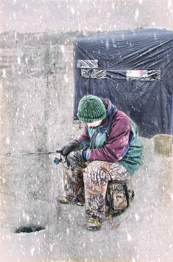 Boy Ice Fishing  Photograph by Betty Pauwels