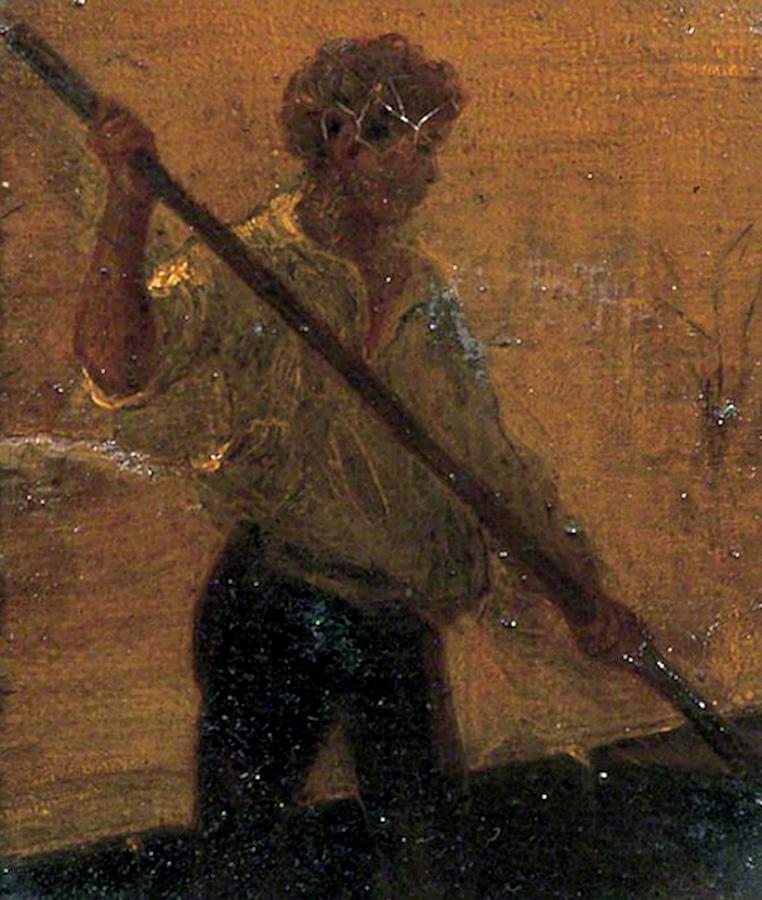 Boy in a Punt Painting by Henry Scott Tuke