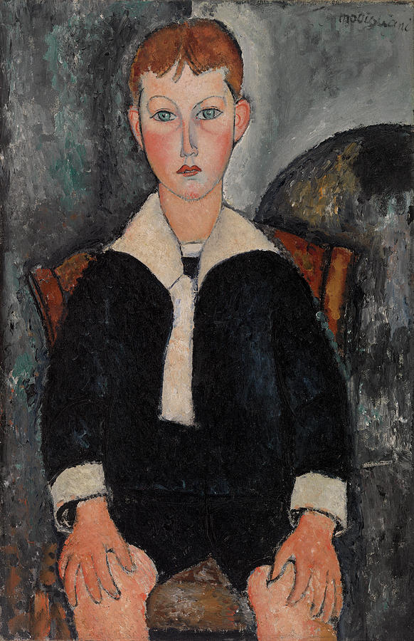 The young apprentice El joven aprendiz 1918-19 Painting Fine Amedeo Modigliani Art Repro FREE Shipping in USA Best Quality Art in USA!