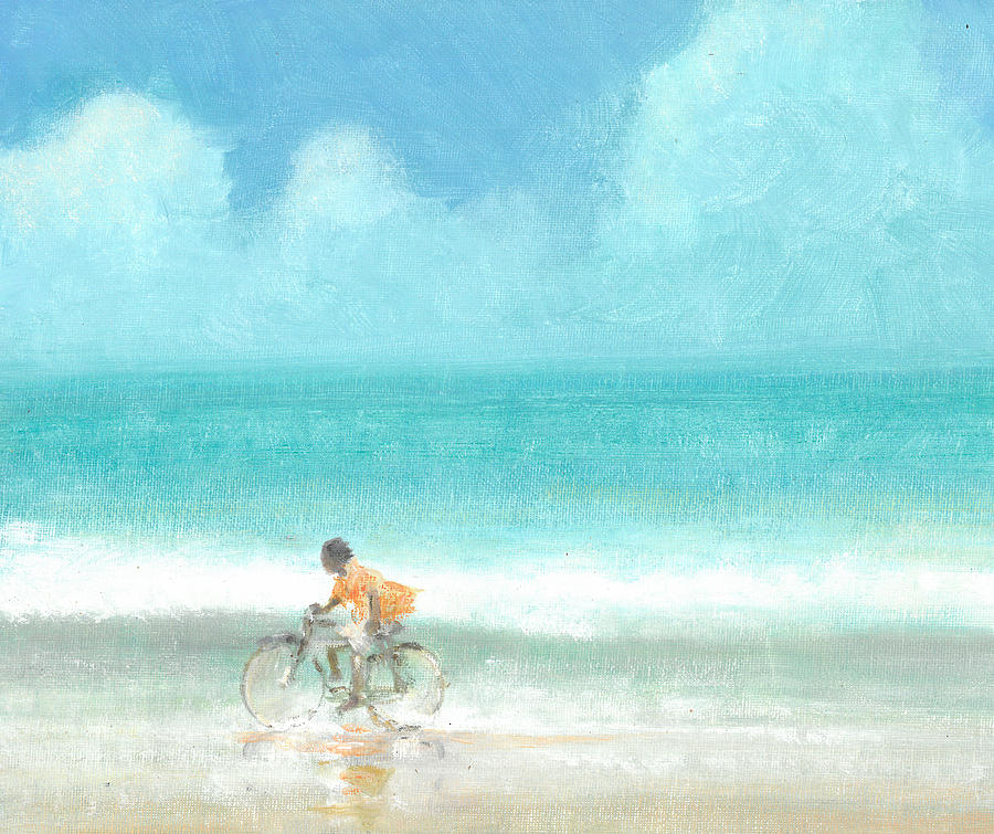 Boy On A Bike Painting by Lincoln Seligman