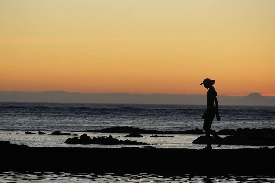 Boy on the Strand at Sunset Photograph by Chris Burns - Fine Art America