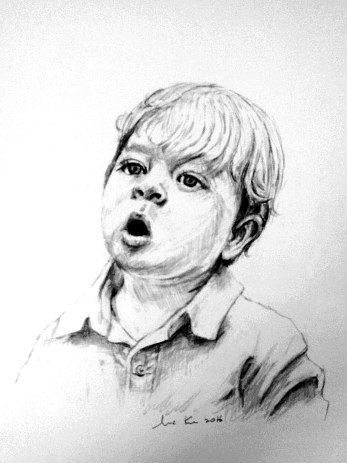 Boy portrait Drawing by Hae Kim - Fine Art America