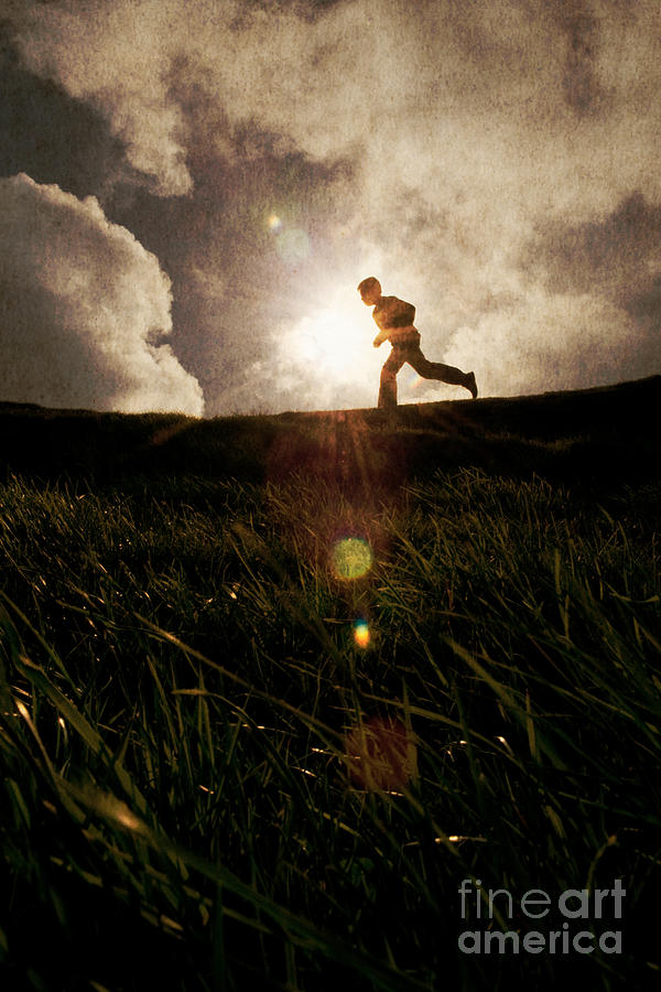 Boy running Photograph by Clayton Bastiani