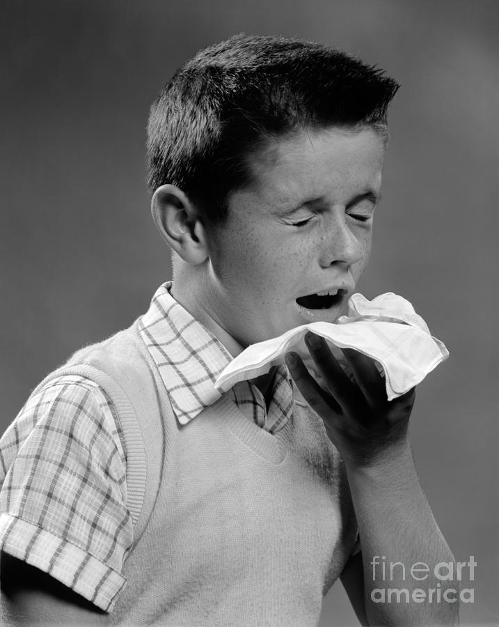 Boy Sneezing Photograph by H. Armstrong Roberts/ClassicStock