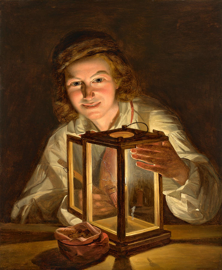 Boy with a Stable Lantern Painting by Ferdinand Georg Waldmueller