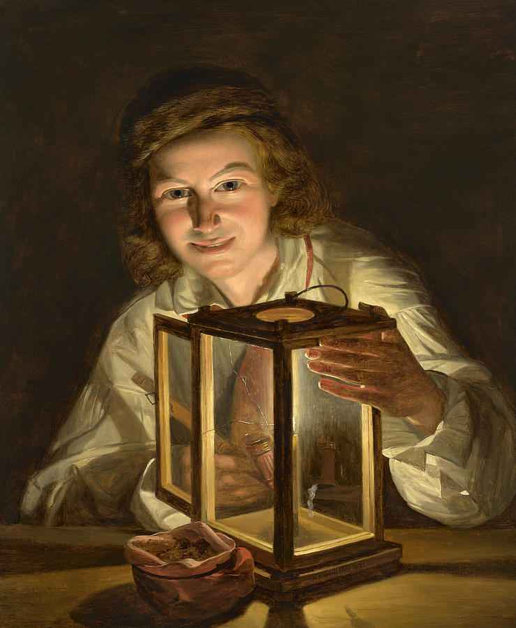 Boy with a Stable Lantern Painting by Ferdinand Georg Waldmuller