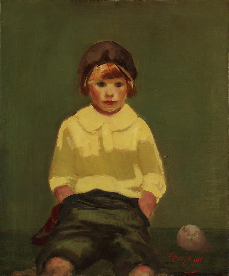 Boy with Baseball Painting by George