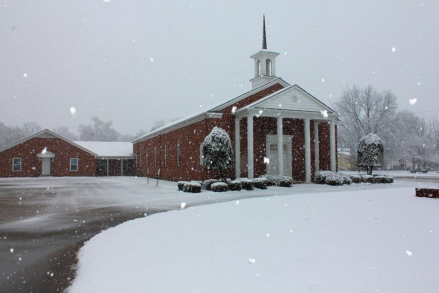 Winter Photograph - Boyle Baptist Church by Karen Wagner