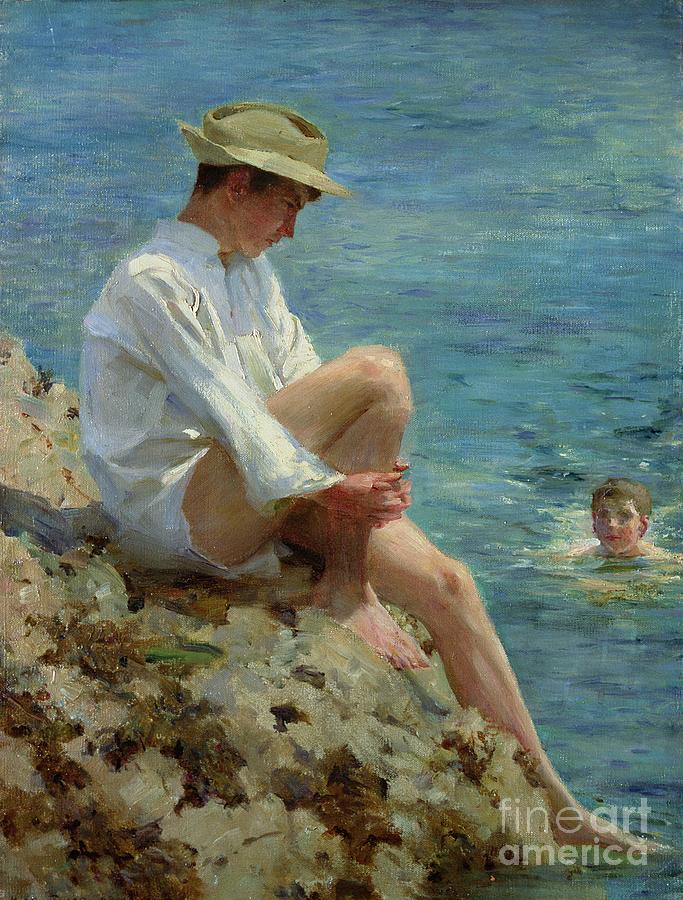 Summer Painting - Boys Bathing by Henry Scott Tuke