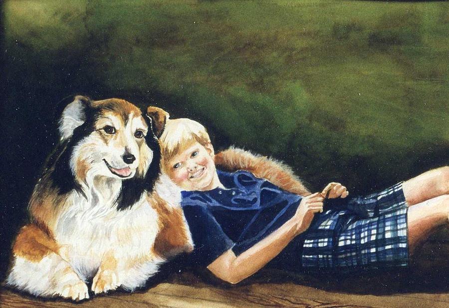 Painting Oil Friends Forever Boy and Dog, Nature, River, Oil Artwork, Best  Friends, Boys Room, Wall Art Decor Figurative Painting Modern 