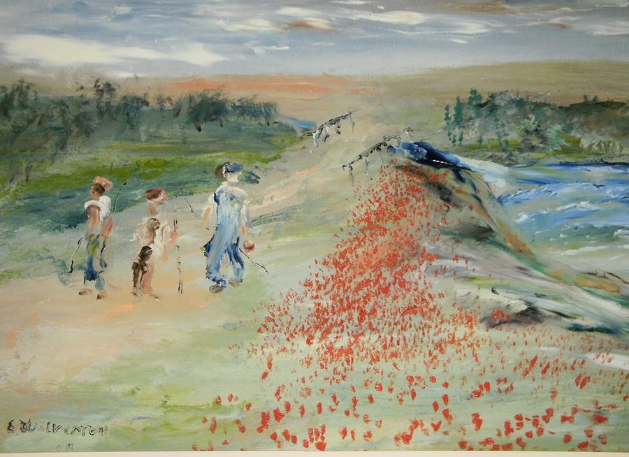Boys Gone Fishin Painting by Edward Wolverton
