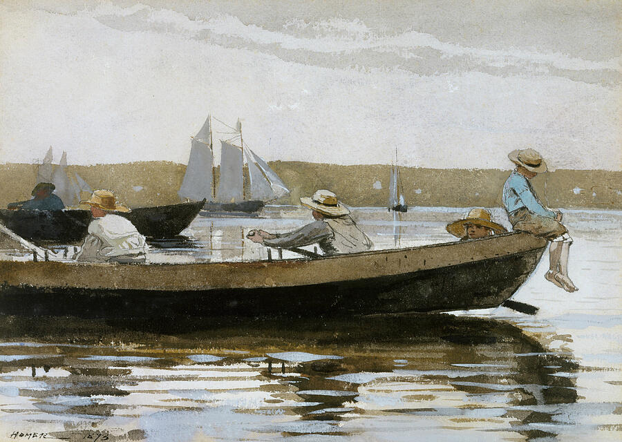 Boys in a Dory, from 1873 Painting by Winslow Homer