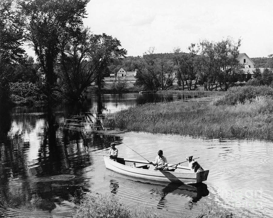 Boys In Rowboat Photograph by H. Armstrong Roberts/ClassicStock