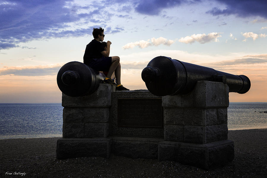 Summer Photograph - Boys on the Canons by Fran Gallogly