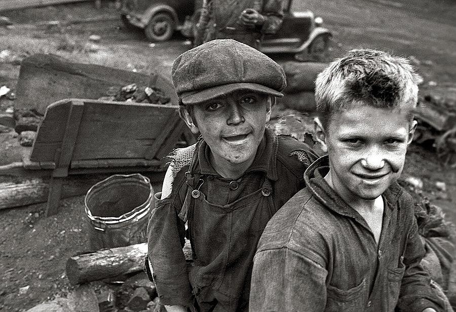 Boys salvaging coal Ben Shahn FSA photo Nanty Glo Pennsylvania 1937 Photograph by David Lee Guss