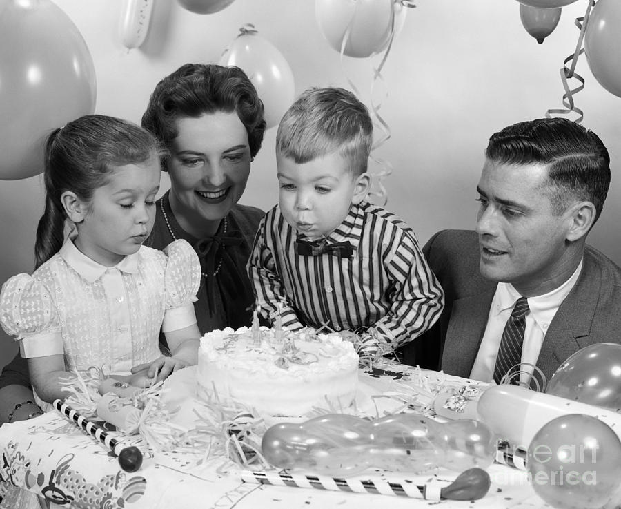 Boys Second Birthday Party, C.1950s Photograph by H. Armstrong Roberts/ClassicStock