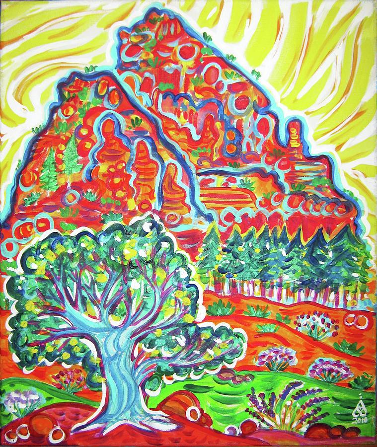 Boyton Canyon Sunrise Painting by Rachel Houseman