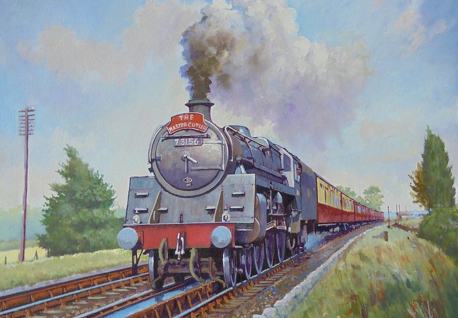 BR Standard Five 4-6-0. Painting by Mike Jeffries
