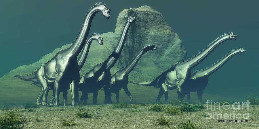 brachiosaurus painting