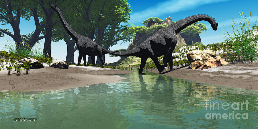 brachiosaurus painting