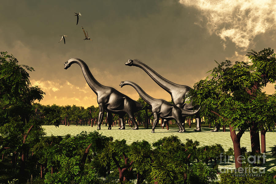 brachiosaurus painting