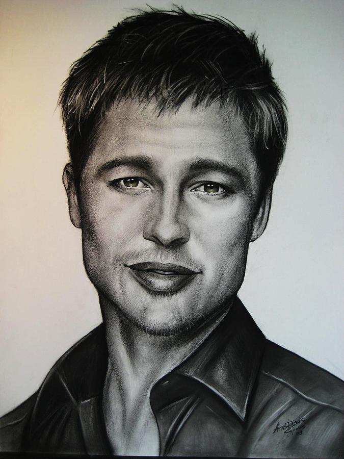 Brad Pitt Painting by Anastasis Anastasi - Fine Art America