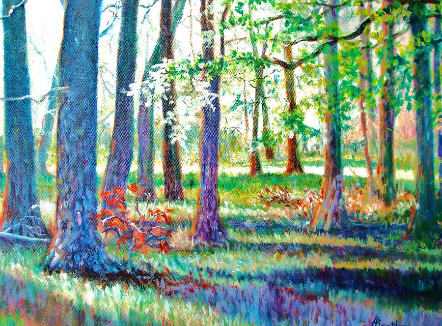 Landscape Painting - BRADs FOREST by AnnE Dentler