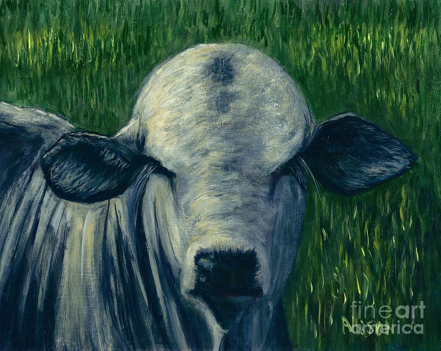 Brahma Bull  Painting by Allison Constantino