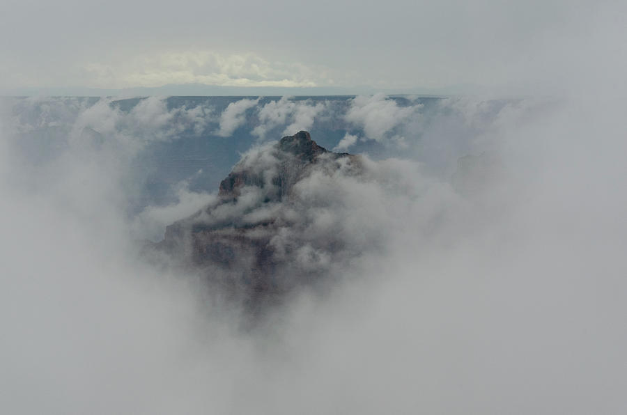 Brahma Temple in a sea of clouds Photograph by Gaelyn Olmsted