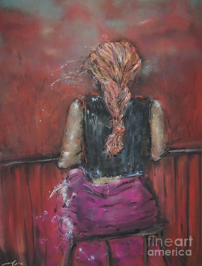 Red Painting - Braid by Sigalit Aharoni