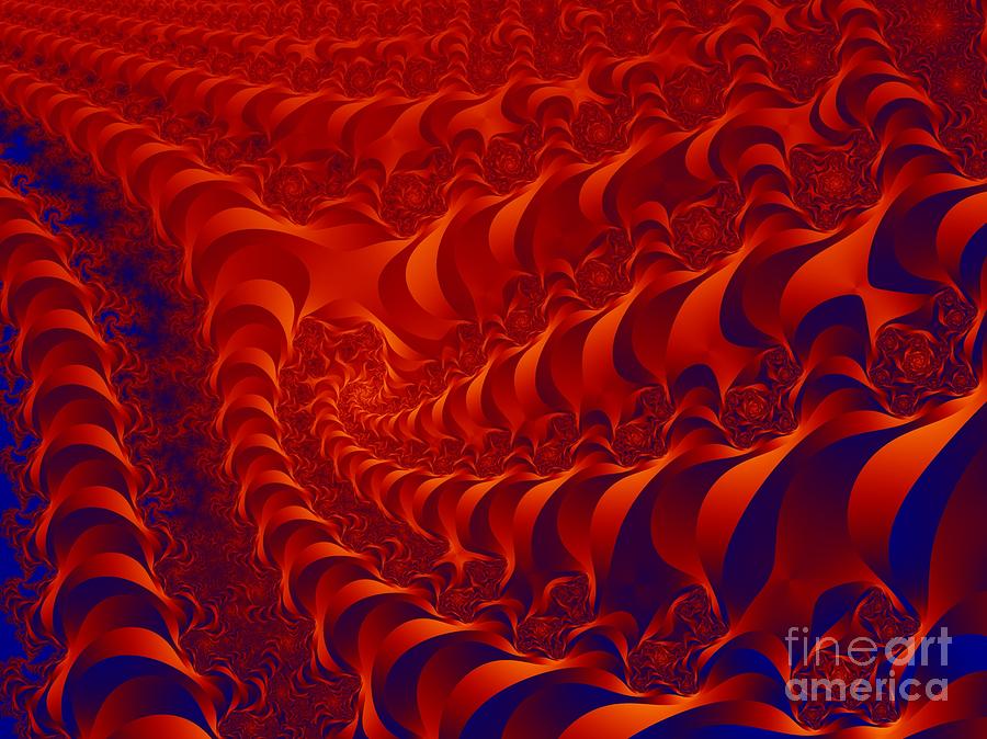 Braided Red Digital Art by Ronald Bissett