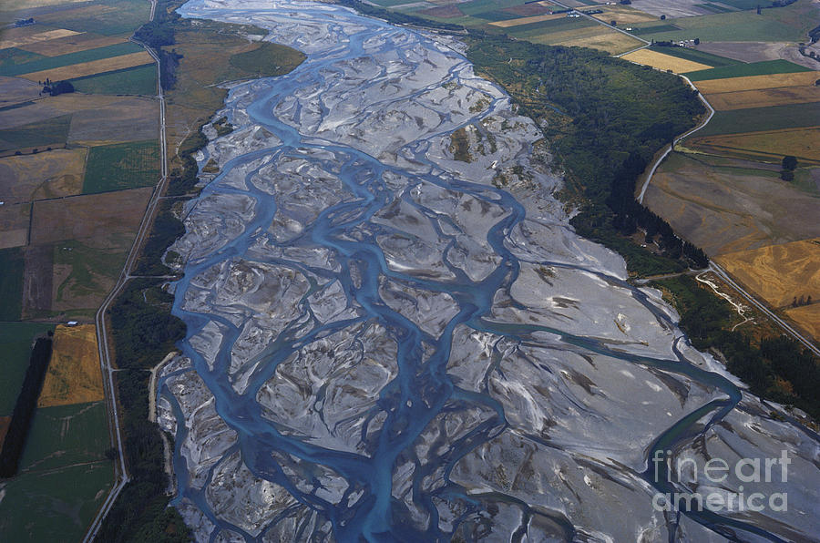 Braided River In New Zealand Photograph by G. R. Roberts