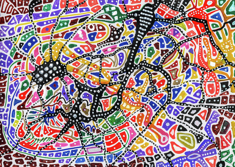 Brain Map Painting by Anthony Mwangi