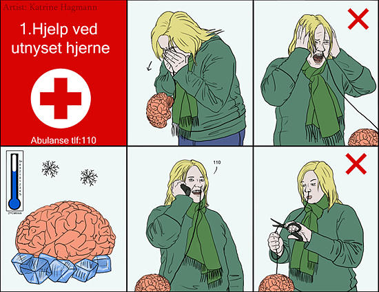 Brain sneeze - Illustration Digital Art by Katrine Hagmann