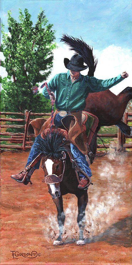Horse Painting - Braking stock by Timithy L Gordon