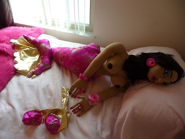 Bed Sculpture - Braless Pink Mermaid Waiting by Cassandra George Sturges