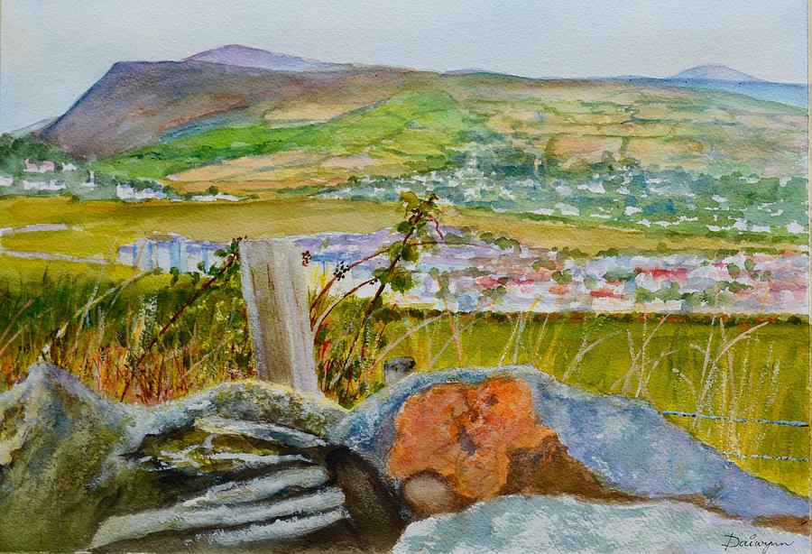 Brambles above Port Erin Isle of Man Painting by Dai Wynn