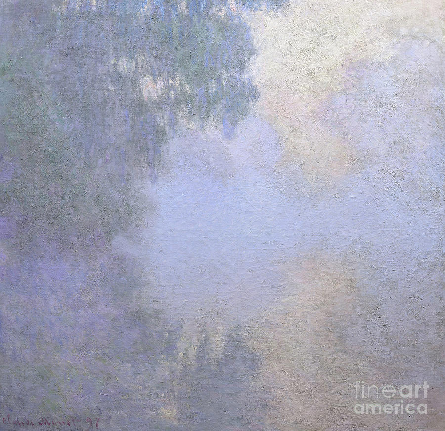Claude Monet Painting - Branch of the Seine near Giverny  Mist by Claude Monet