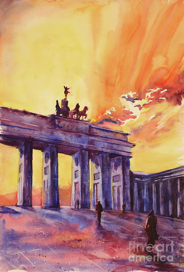 Brandenburg Gate- Berlin Painting by Ryan Fox