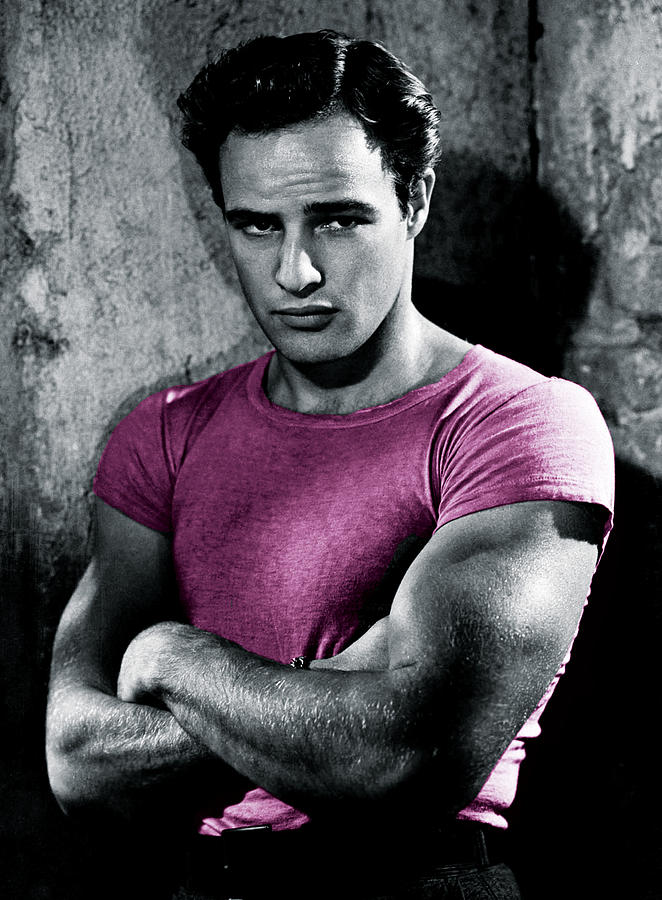 Marlon Brando Photograph - Brando in pink by Emme Pons