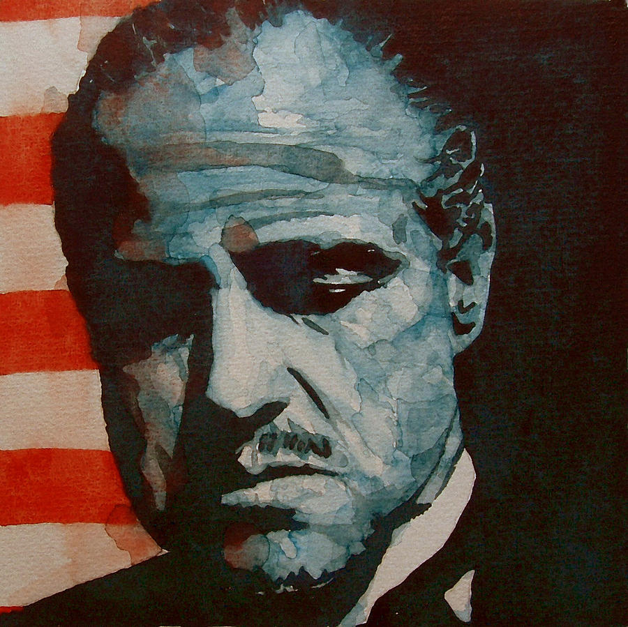 The Godfather Painting - The Godfather-Brando by Paul Lovering
