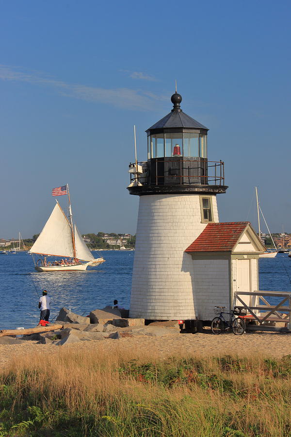 Brandt Point Lighthouse Nantucket Photograph by John Burk