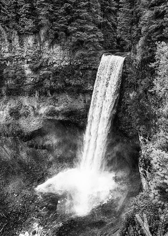 Brandywine Falls - bw Photograph by Stephen Stookey