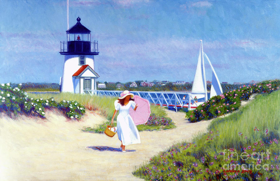 Brant Point Walk Painting by Candace Lovely