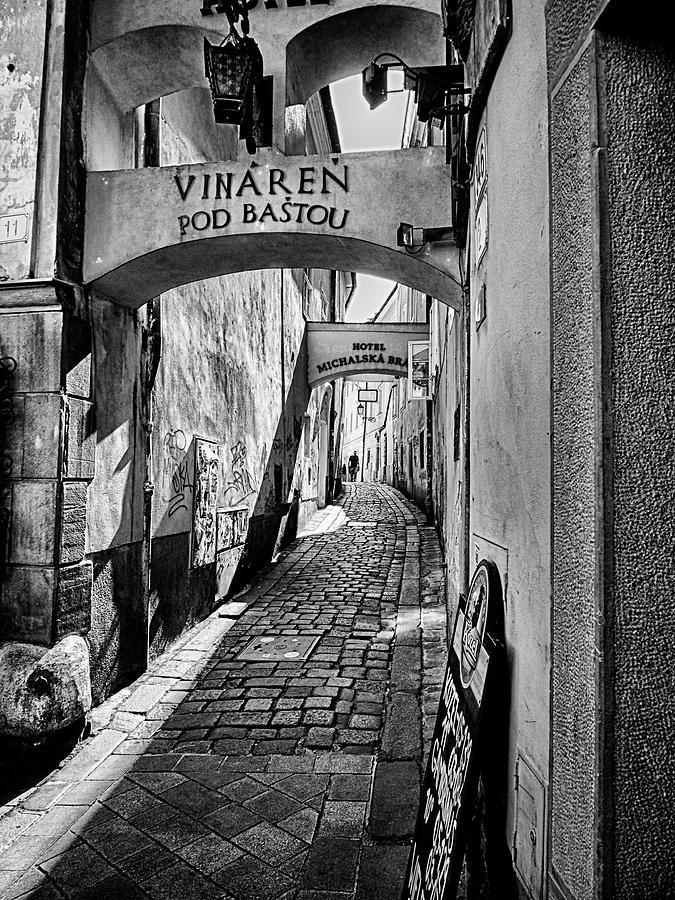 Bratislava Alley BW Photograph by C H Apperson