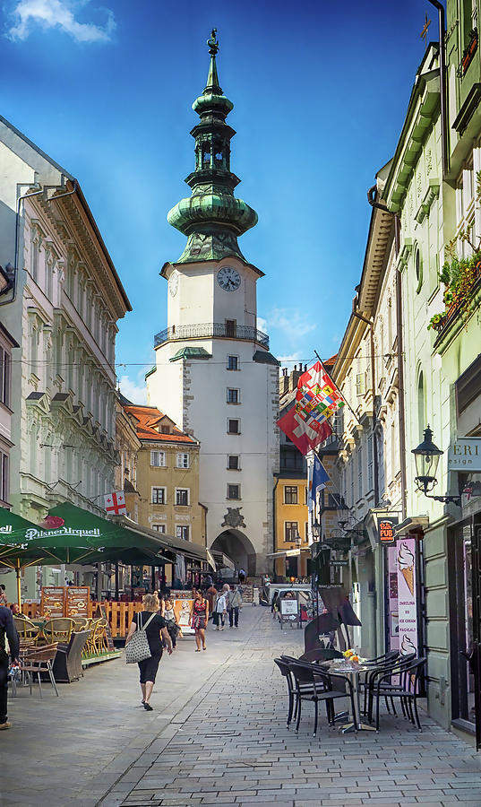 Bratislava Saint Michaels Street Photograph by C H Apperson