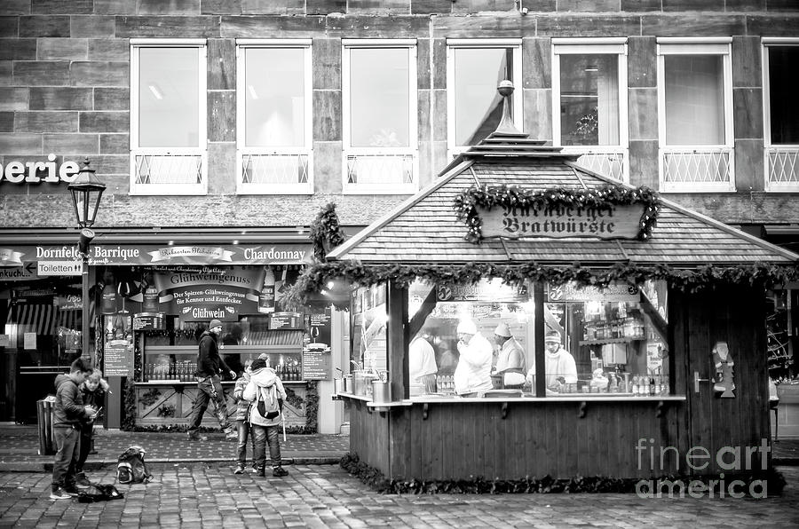 Bratwurst at the Nuremberg Christkindlesmarkt Photograph by John Rizzuto