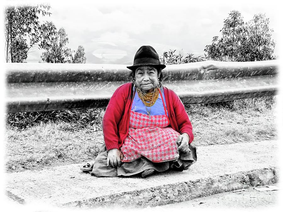 Brave Ecuador Quechuan Indian Woman II Photograph by Al Bourassa